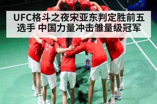 UFC格斗之夜宋亚东判定胜前五选手 中国力量冲击雏量级冠军